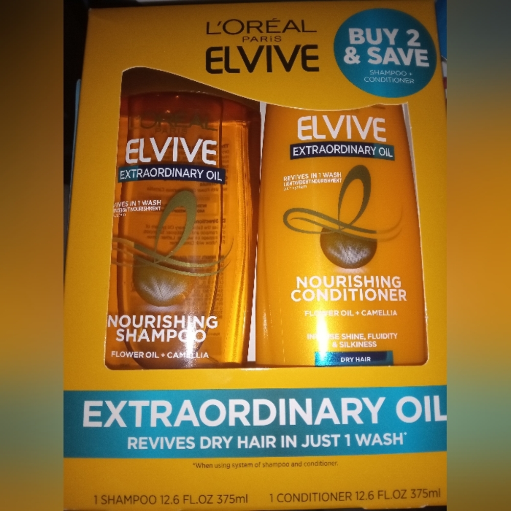 NEW ✨ L'Oreal Paris ELVIVE nourishing shampoo and conditioner set ✨